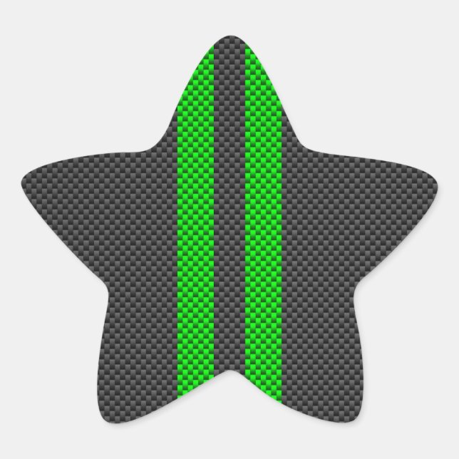 Sticker Étoile Stripes de Green Carbon (Devant)