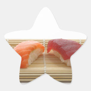 Sticker Étoile Sushi Japonais Délicieux Nourriture Asiatique Déli