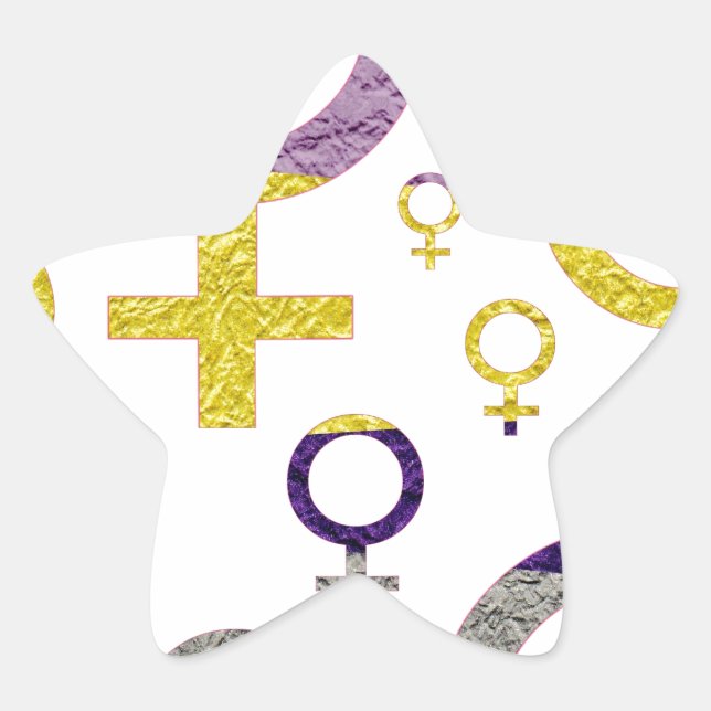 Sticker Étoile Symbole féminin Motif (Devant)