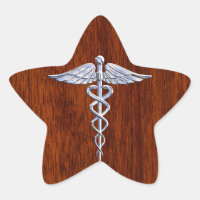 Symbole Médicale de Caduceus en argent Imprimer