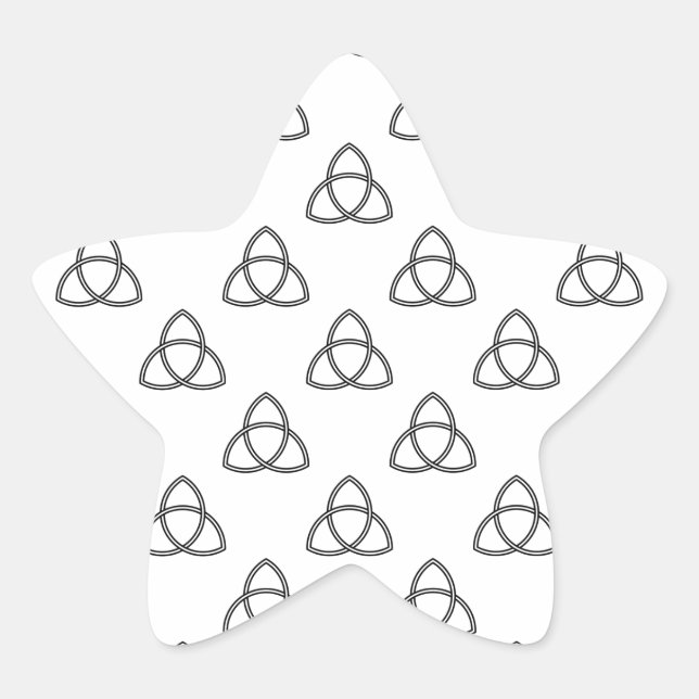 Sticker Étoile Symbole Triquetra Vesica (Devant)