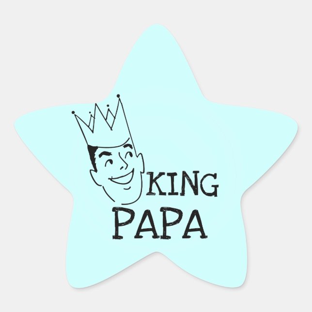 Sticker Étoile T-shirts et cadeaux King Papa (Devant)