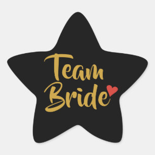 Sticker Étoile Team Bride Red Heart