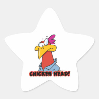 Sticker Étoile Tête de poulet