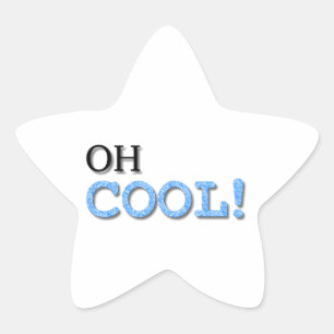 Sticker Étoile Texte Cool