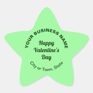 Sticker Étoile Textes ordinaires Entreprise Saint Valentin Vert c