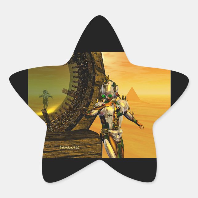 STICKER ÉTOILE TITAN DANS LE DÉSERT D'HYPERION (Devant)