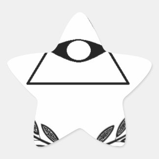 Sticker Étoile Tous les symboles de l'écusson des yeux Voir F&AM