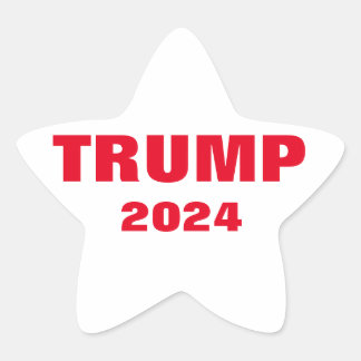 Sticker Étoile Trump 2024 Colorful Red White Bold Cool tendance
