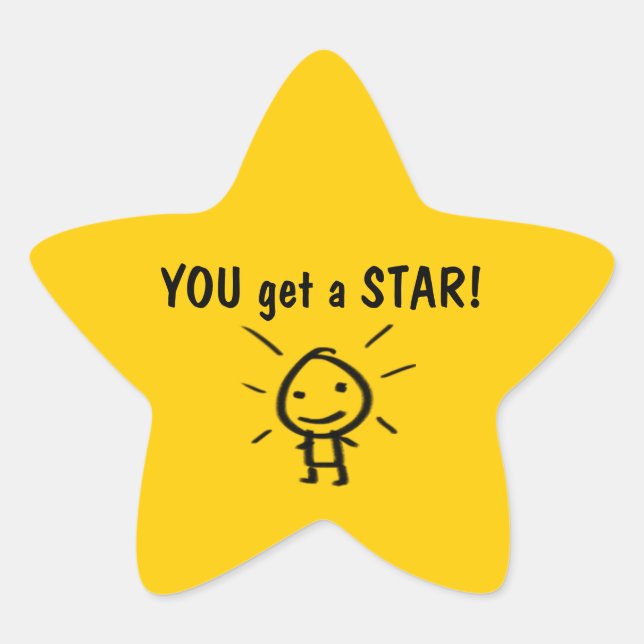 Sticker Étoile TU as une STAR ! (Devant)