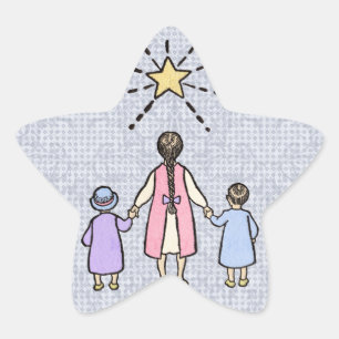 Sticker Étoile Twinkle Little Star Vintage Nursery Rhyme