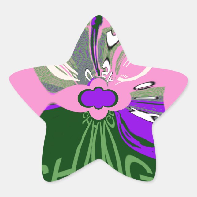 Sticker Étoile USA Change Art Print (Devant)