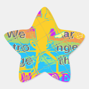 Sticker Étoile USA Hope : Conception texturée colorée