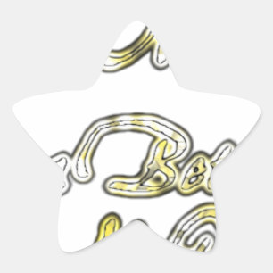 Sticker Étoile Vintage Bonne journée et une meilleure nuit avec G