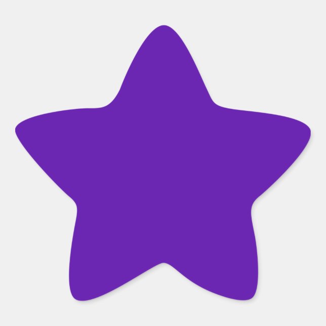 Sticker Étoile Violet uni intense (Devant)