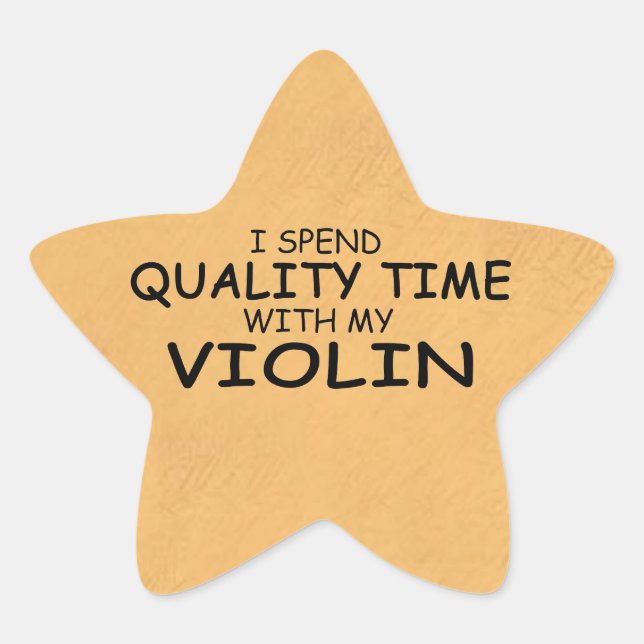 Sticker étoile Violon Temps Qualité (Devant)