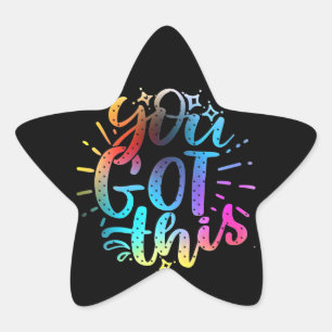 Sticker Étoile Vous y êtes étoiles et couleurs inspirantes 