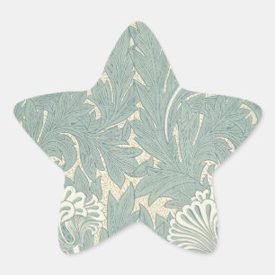 Sticker Étoile William Morris Classique Tulipe Bleu Floral