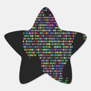 Sticker Étoile world earth planet globe