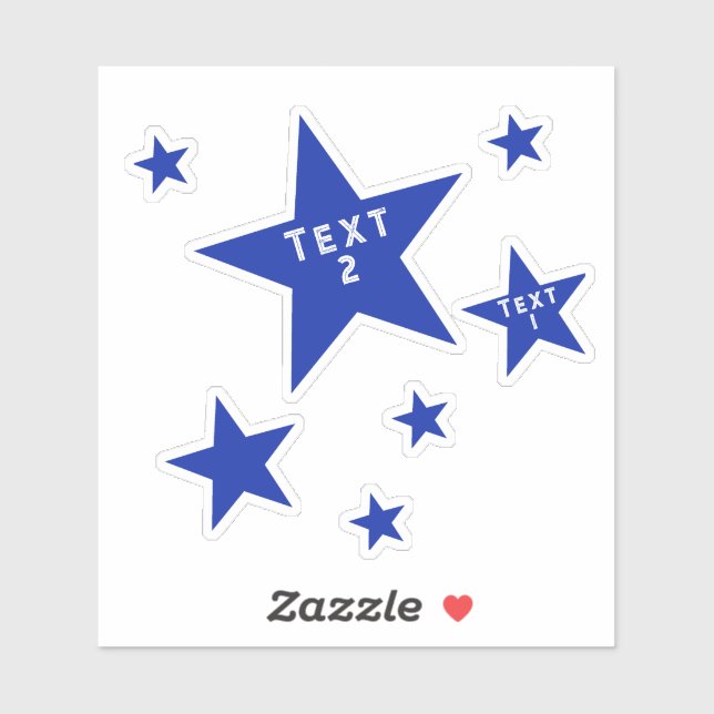 Sticker Étoiles bleues (Feuille)