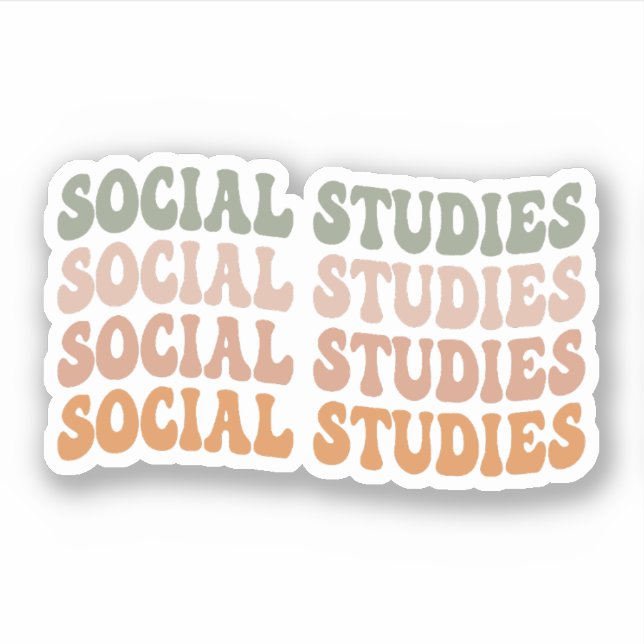 Sticker Études sociales Histoire de l'enseignant Cadeau de (Devant)