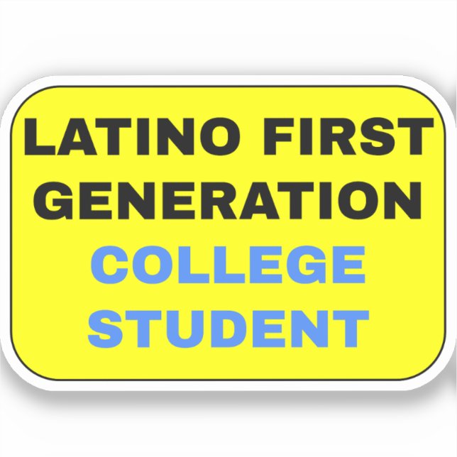 Sticker Étudiant collégial de première génération latino (Recto)