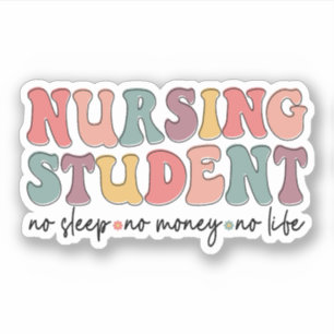 Sticker Étudiant en soins infirmiers super Non Sommeil Non
