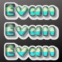 Evan nom bébé kawaii lettres 3d