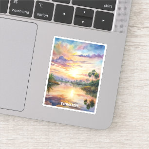 Sticker Everglades National Park Aquarelle Peinture