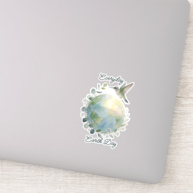 Sticker Everyday Earth Day Hummingbird Bird (Détail)