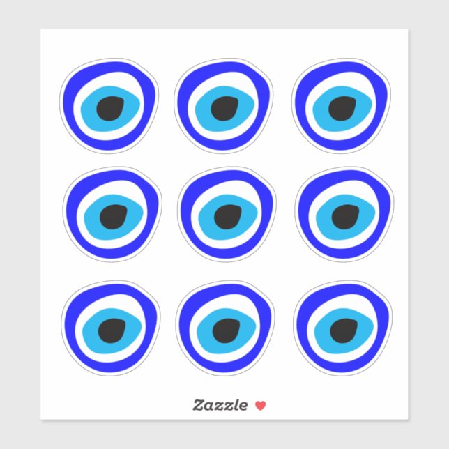Sticker Evil Eye Talisman & amulet arabe /charme grec (Feuille)