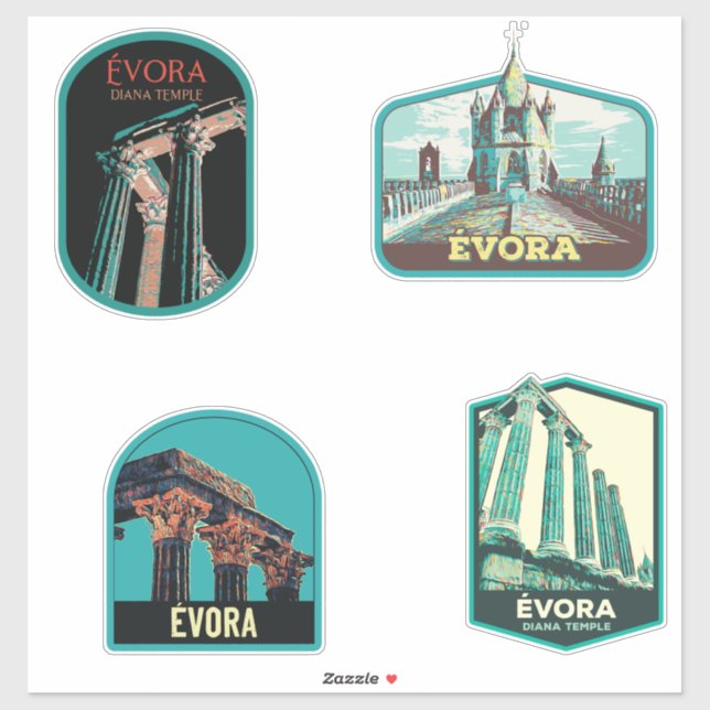 Sticker Evora Portugal (Feuille)