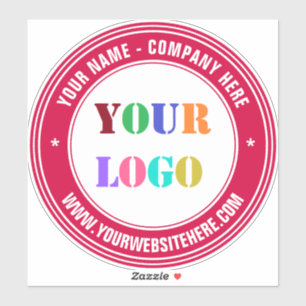 Sticker Exemple d'autocollant rond du logo avec texte pers