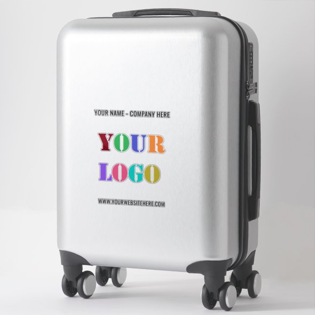 Sticker Exemple de logo et d'étiquette de texte de votre e (Sur valise)
