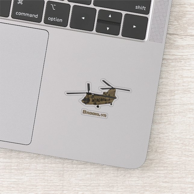Sticker Exemple d'hélicoptère militaire Chinook (Détail)