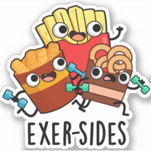 Sticker Exer-side Funny Exercice Pun