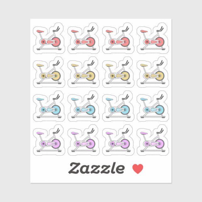 Sticker Exercice vélo de rotation Gymnase entraînement Car (Feuille)
