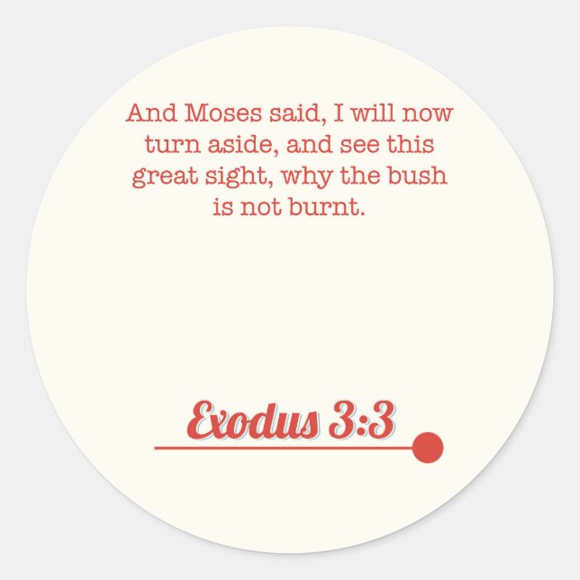 Sticker Exodus 3:3 (Devant)