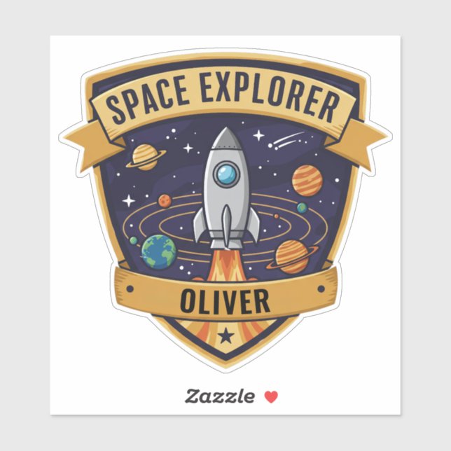 Sticker Explorateur d'espace futur (Feuille)
