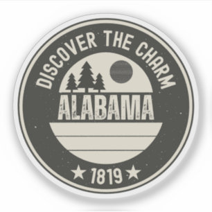 Sticker Explorez l'Alabama - Designs pour chaque amoureux