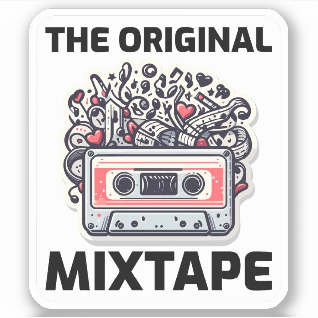 Sticker Explosion musicale : Les années 80 Mixtape Magie (Devant)