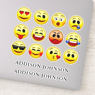 Sticker Expressive Emoji Face 12 Collection Nom personnali