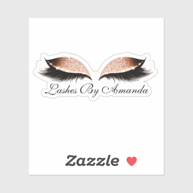 Sticker Extension rose de maquillage d'or (Feuille)