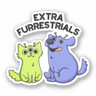 Sticker Extra Furrestries Funny Alien Furry Pet