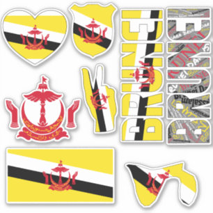 Sticker Extraordinaire Brunei Forme les symboles nationaux