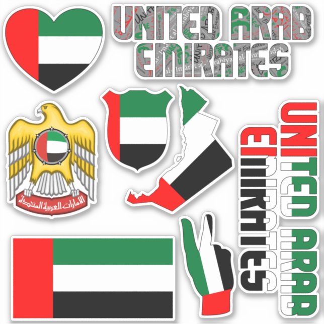 Sticker Extraordinaire Émirats arabes unis Formes national (Devant)