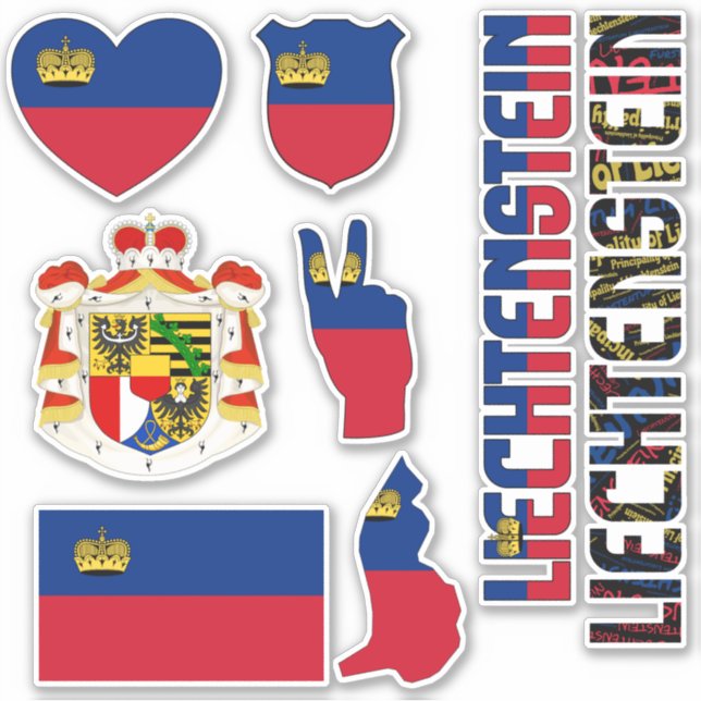 Sticker Extraordinaire Liechtenstein forme les symboles na (Devant)