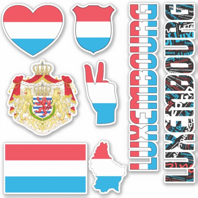 Sticker Extraordinaire Luxembourg Formes Symboles nationau (Devant)