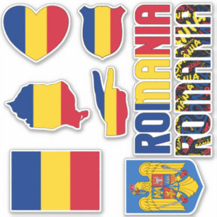 Sticker Extraordinaire Roumanie Forme les symboles nationa
