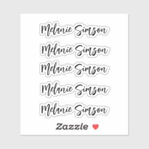 Sticker Extraordinaire script blanc nom personnalisé